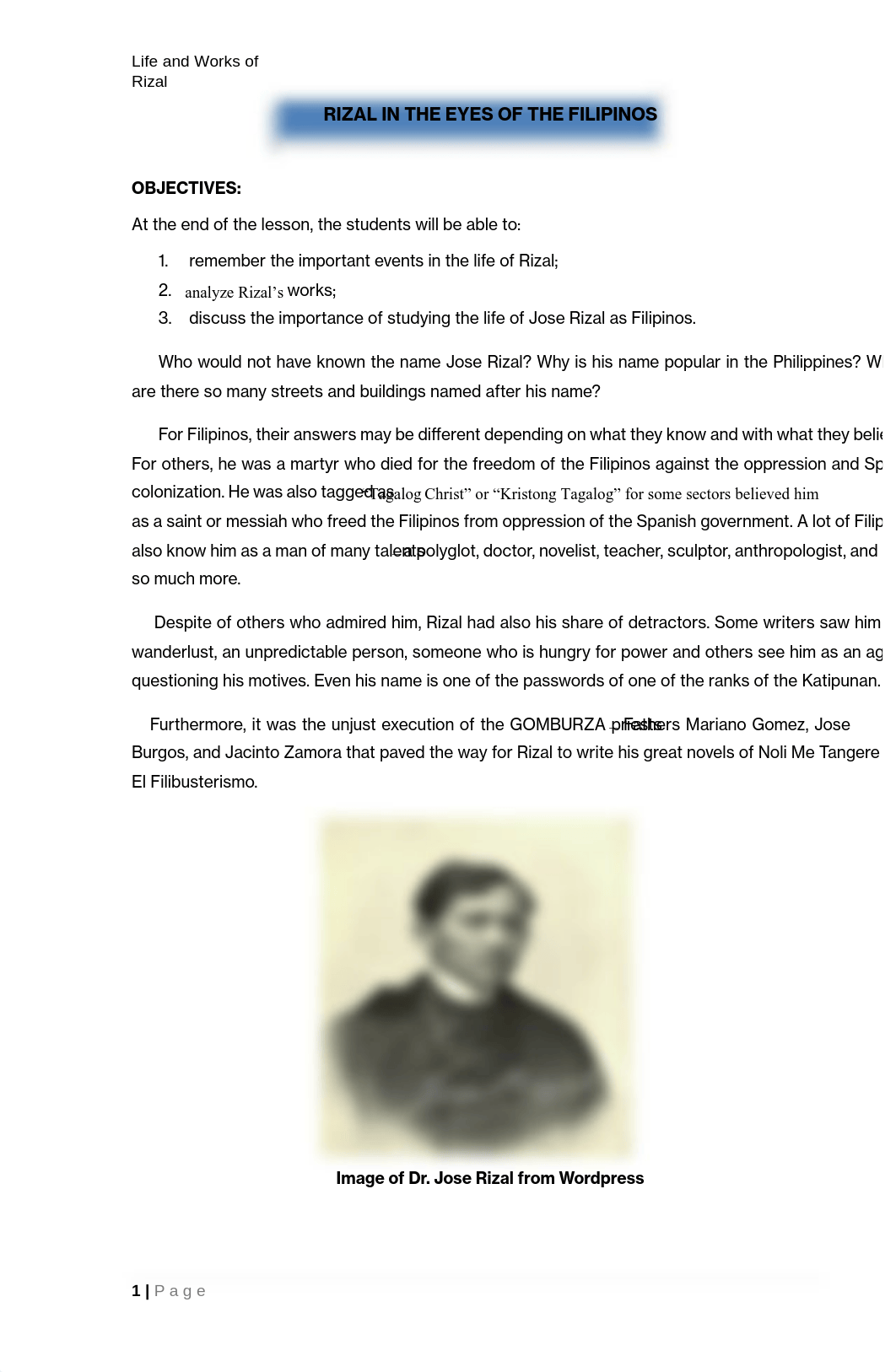 RIZAL IN THE EYES OF THE FILIPINOS.pdf_dvrc79pqy8e_page1