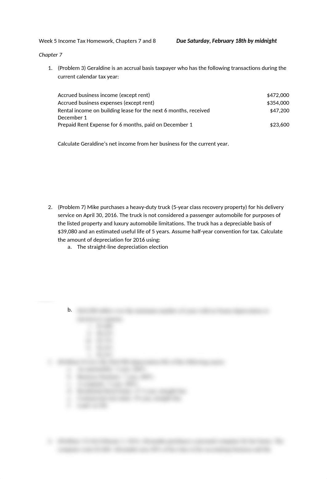 AC204 Week Five Income Tax Homework (Chapters 7 and 8)_dvrqn2me8vj_page1