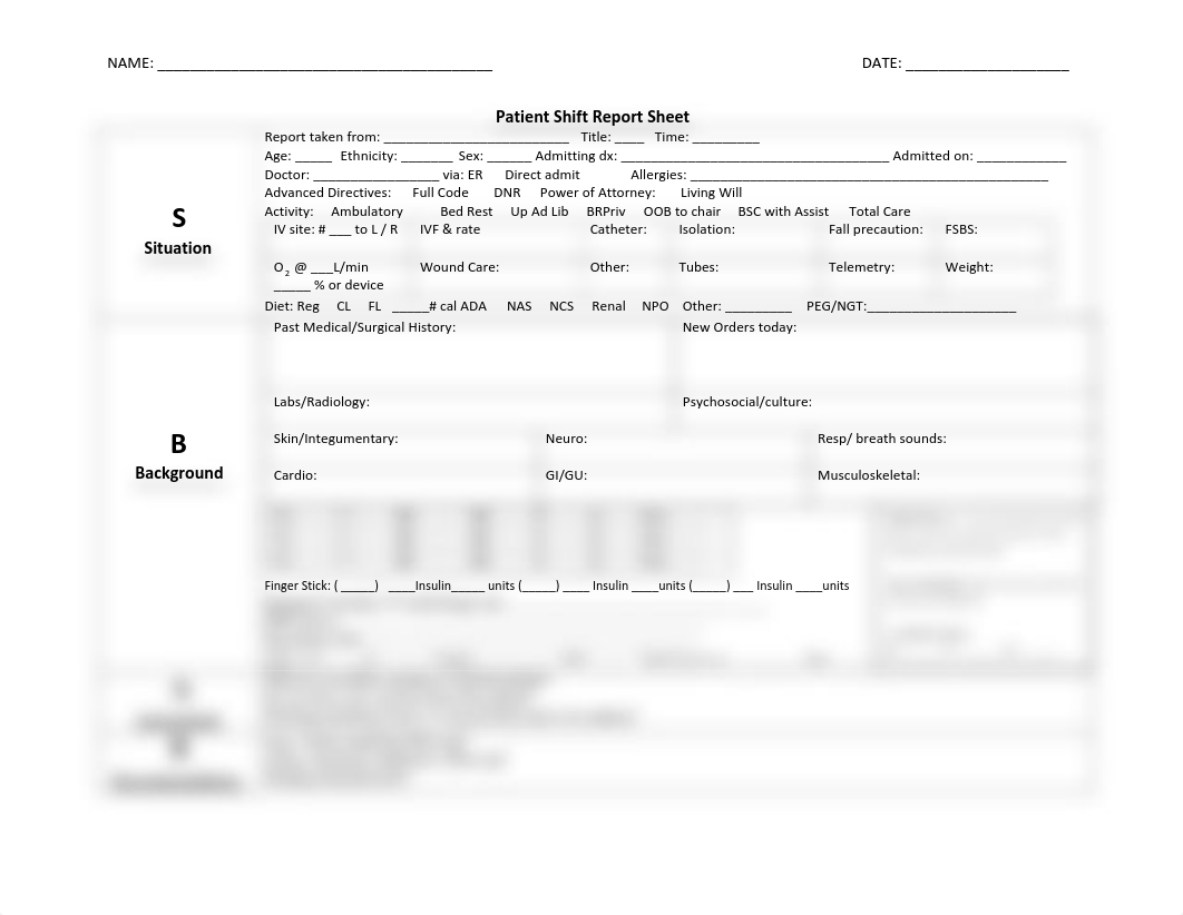 SBAR Patient Shift Report Sheet.pdf_dvrubt6q7tr_page1