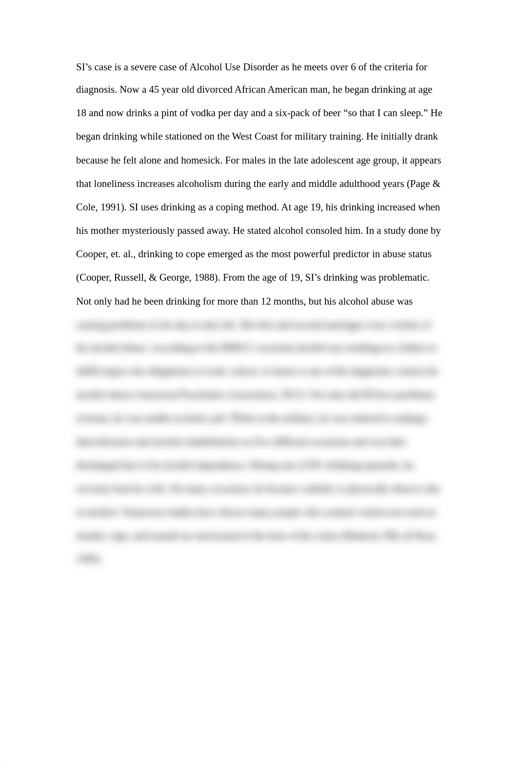 SI's case is a severe case of Alcohol Use Disorder as he meets over 6 of the criteria for diagnosis_dvrwjfpq030_page1