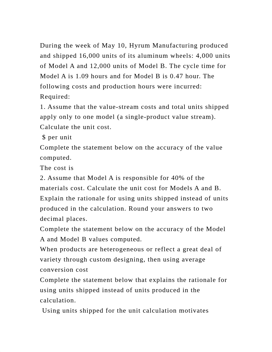 During the week of May 10, Hyrum Manufacturing produced and shipped .docx_dvs24f6j98p_page2