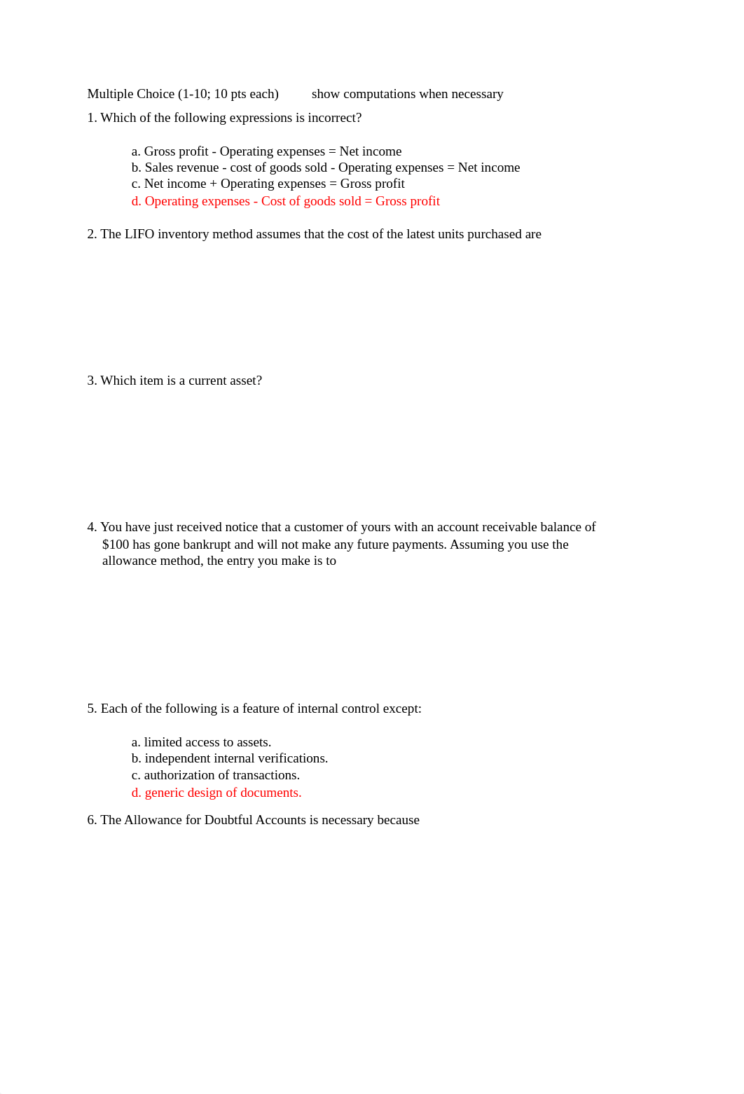 ACCT 101 - Practice Test 2  - With Solutions_dvs5ardd4ho_page1