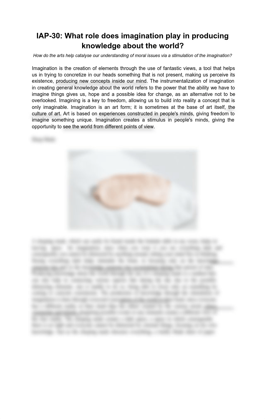 What role does imagination play in producing knowledge about the world?, TOK 6th March.pdf_dvsb0cmg8cu_page1