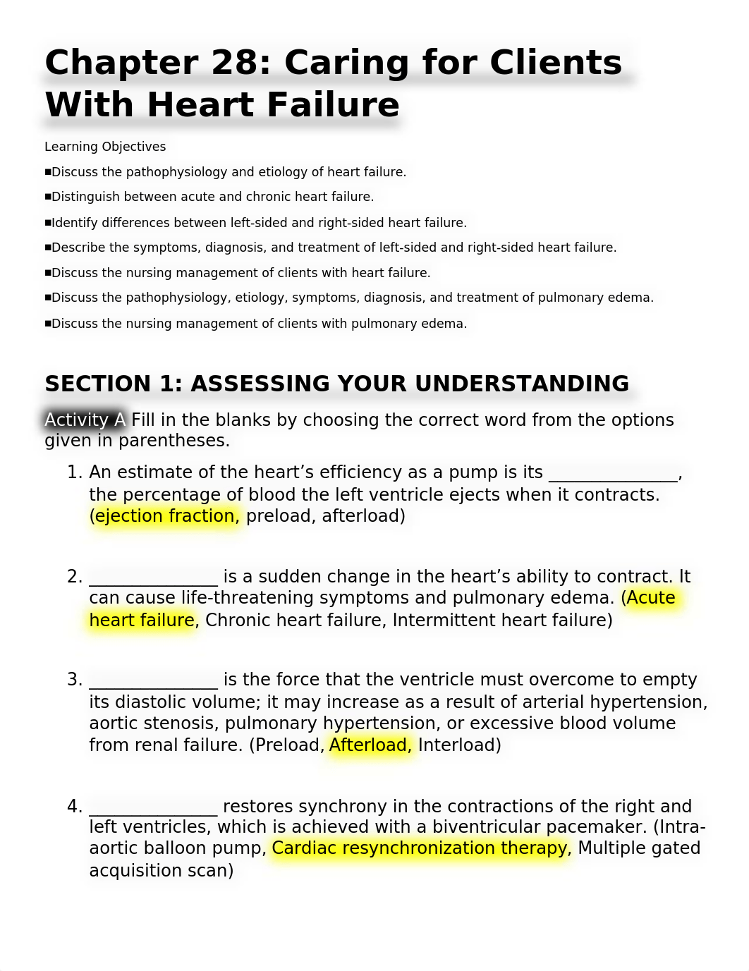 Chapter 28 Caring for Clients With Heart Failure DONE.docx_dvsl0xmrgvd_page1