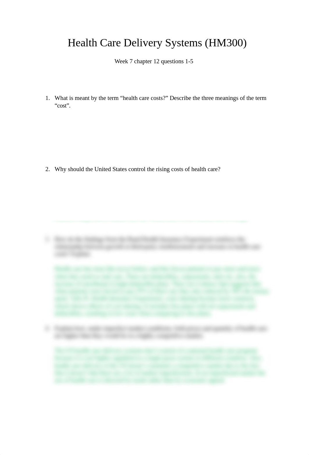 Health Care Delivery Systems week 7 chapter 12 questions 1-5.docx_dvt6x6gp5j5_page1