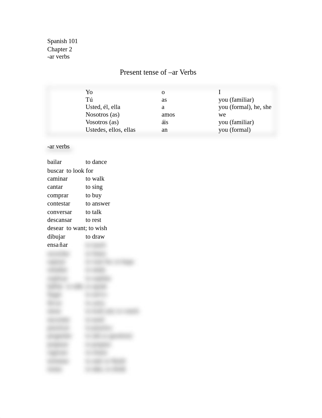 Spanish 101ch 2 -ar verbs_dvtdt6124c7_page1