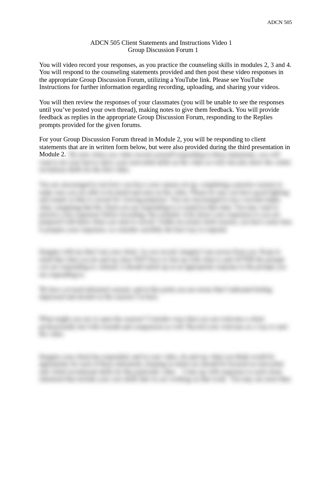 ADCN 505 Client Statements and Instructions Video 1.docx_dvtn18vtljz_page1