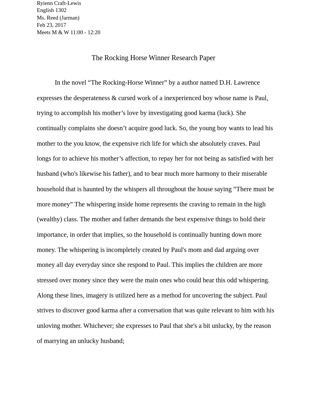 The Rocking Horse Winner Research Paper_dvttf4wfm8c_page1