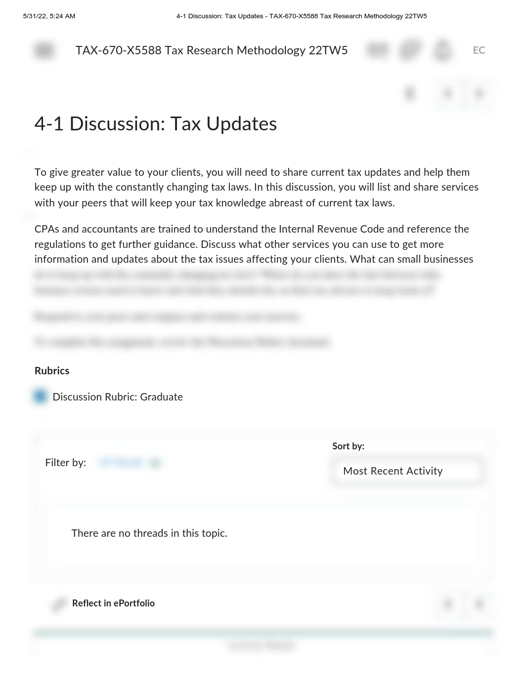 4-1 Discussion_ Tax Updates - TAX-670-X5588 Tax Research Methodology 22TW5.pdf_dvu3fj8to8h_page1