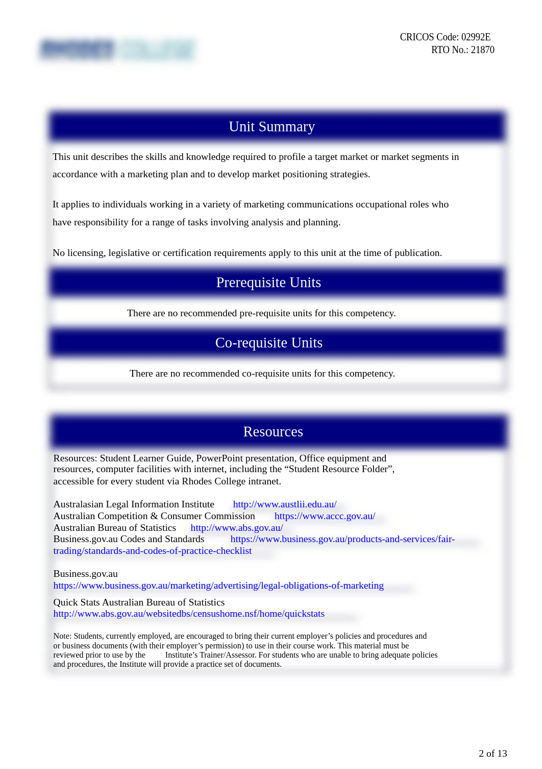 SATool - BSBMKG401 - Profile the Market v1.5 August 2018.pdf_dvue666fptl_page2