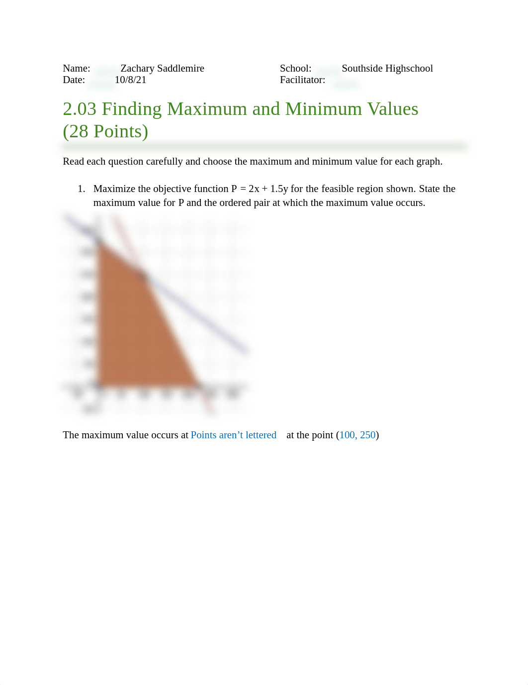 2.03 Finding Maximum and Minimum Values Zachary Saddlemire.docx_dvutq7ewy4g_page1