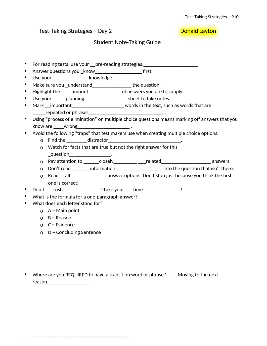 test taking strategies answers-Donald Layton.docx_dvv0vzumvcn_page1