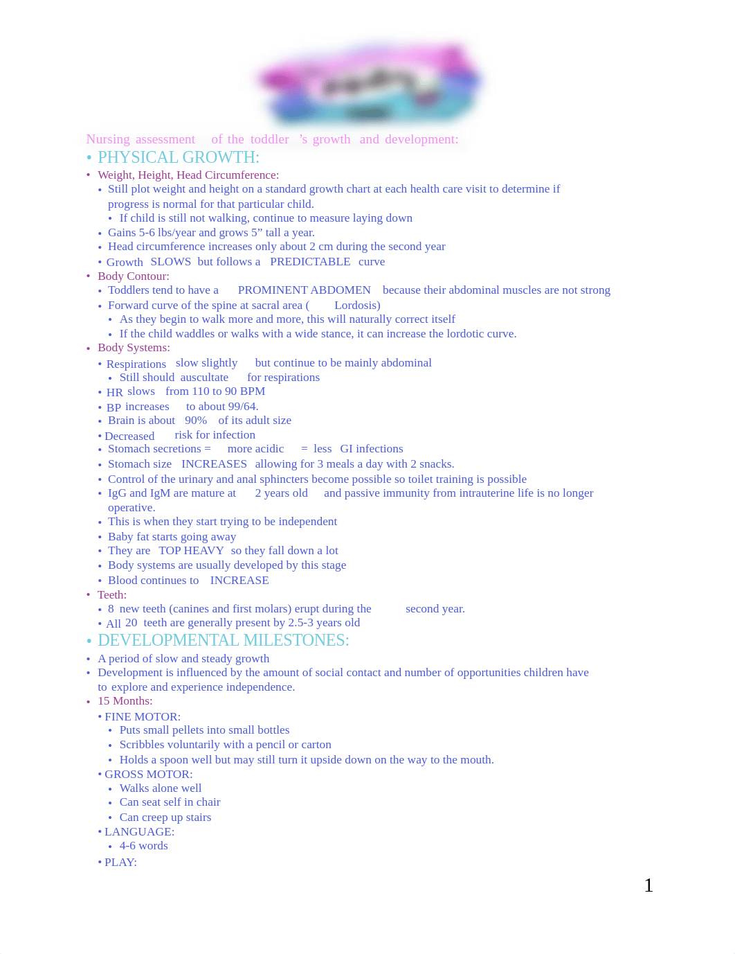 Peds Exam 2 Study Guide.pdf_dvve6x5g8u1_page1