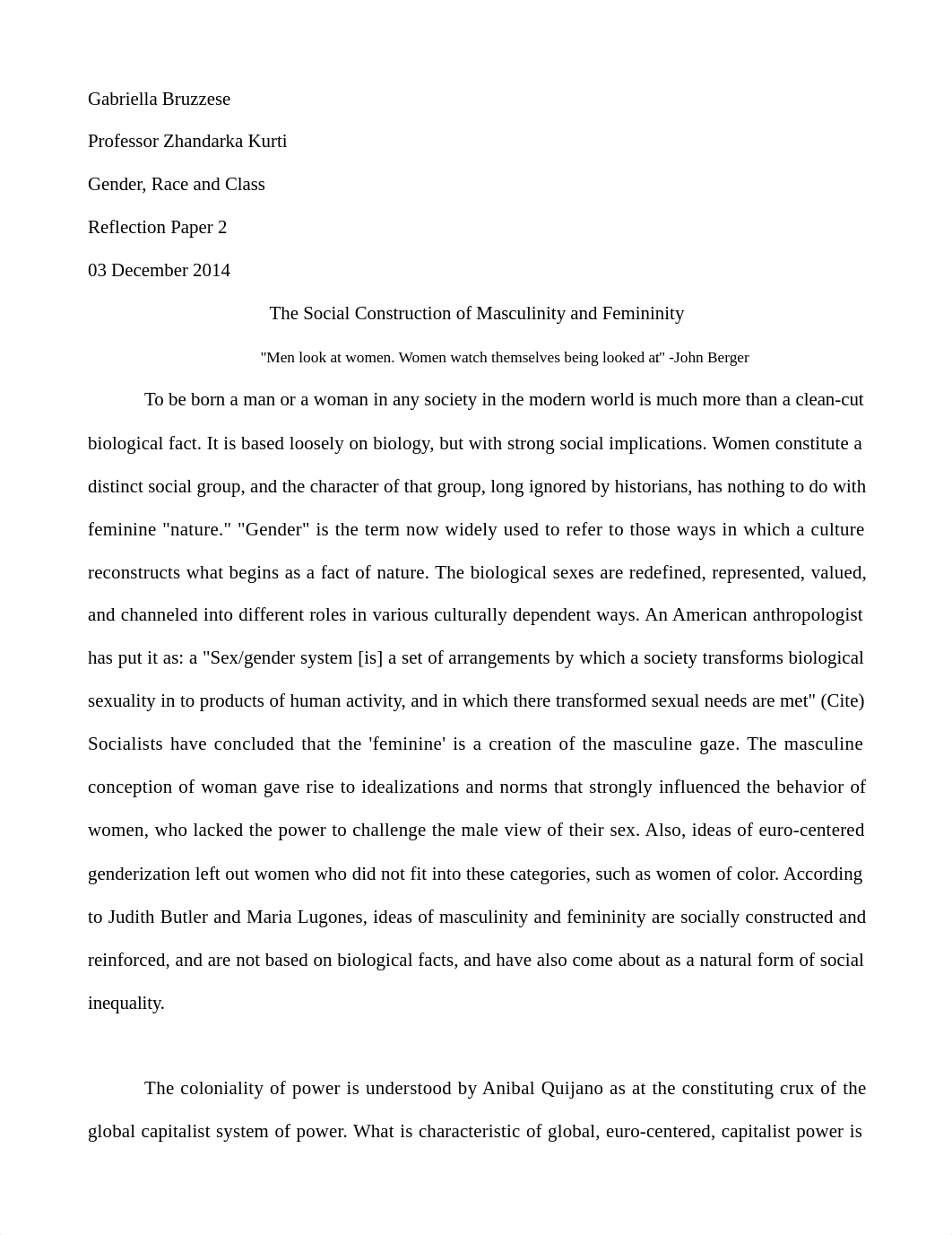 the social construction of gender- sociology response paper 2.odt_dvvepj2ck5n_page1