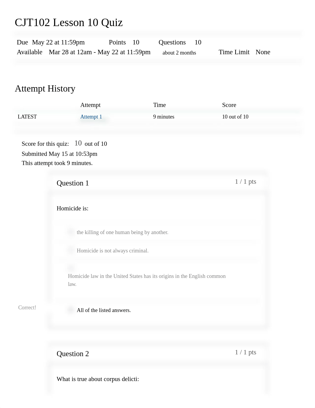 CJT102 Lesson 10 Quiz  Procedural Law - CJT102_1003.pdf_dvvl1t6ml6v_page1