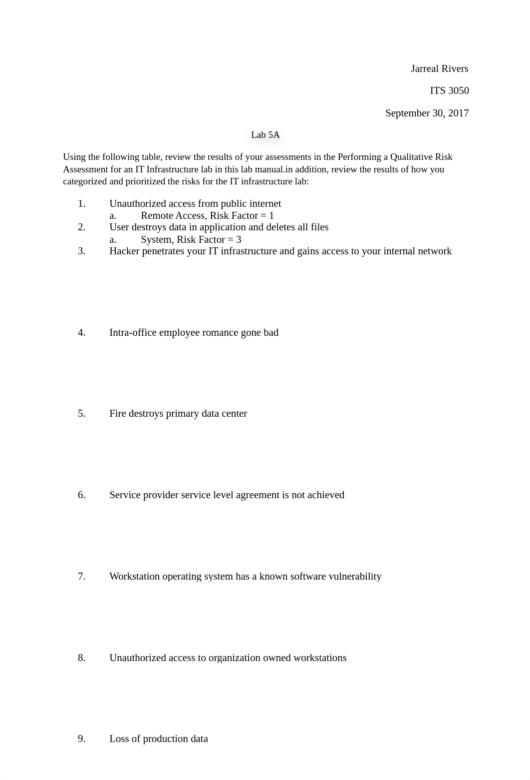 Lab 5A - Developing a Risk-Mitigation Plan Outline for an IT Infrastructure.docx_dvwbif87ehw_page1