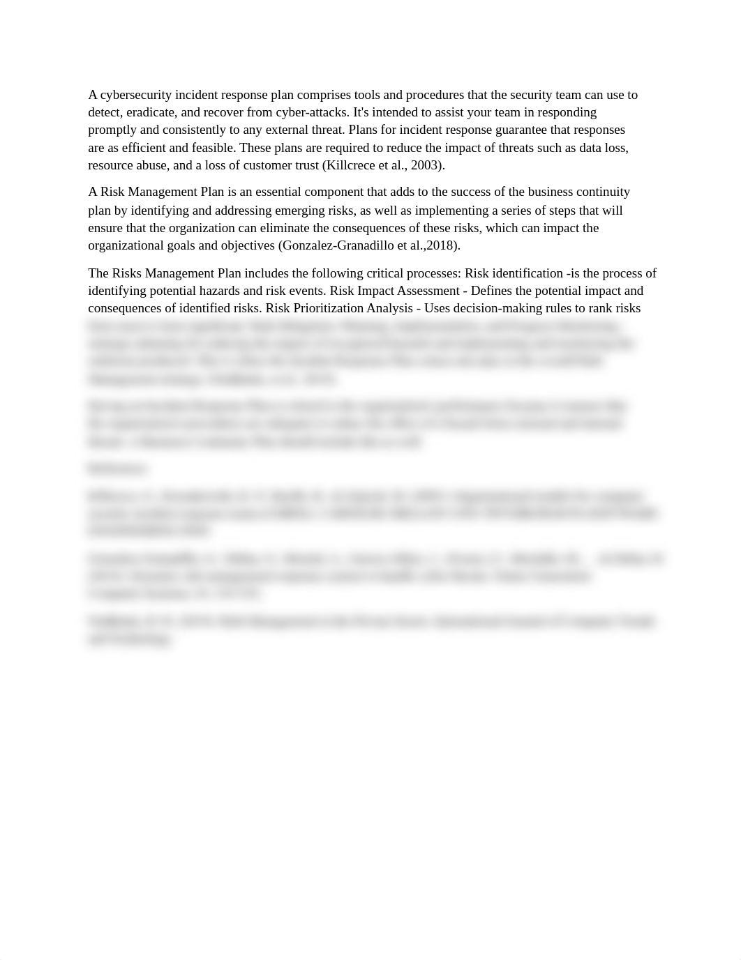 A cybersecurity incident response plan comprises tools and procedures that the security team can use_dvwbylmakis_page1