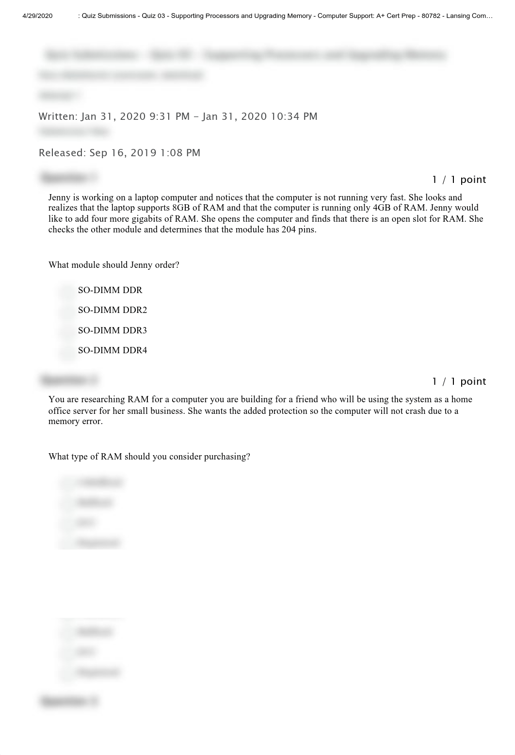 _ Quiz Submissions - Quiz 03 - Supporting Processors and Upgrading Memory - Computer Support_ A+ Cer_dvwh0rqsxe2_page1