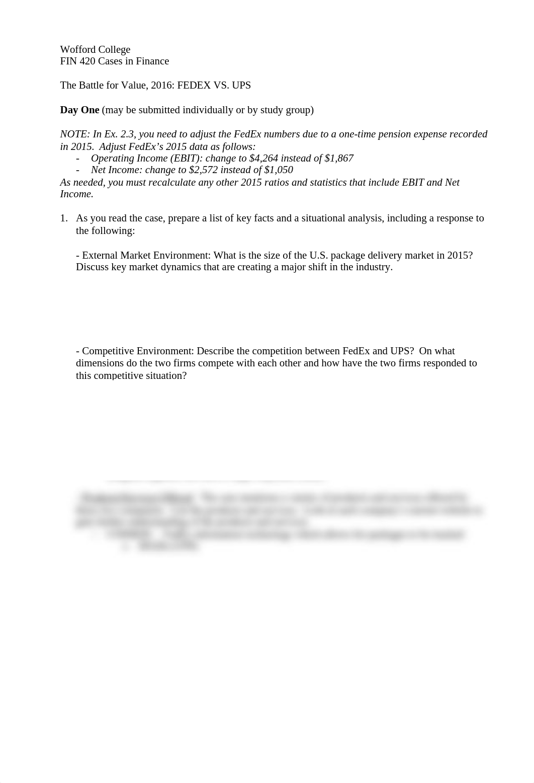 FEDEX VS. UPS Case Questions_Thompson.docx_dvx2bgor1bb_page1