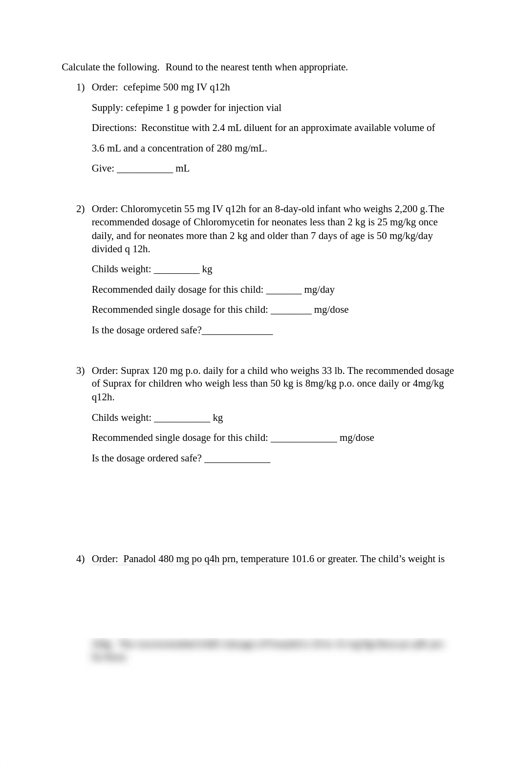 Dosage Calculation Practice D with answers.docx_dvx69t3ip0o_page1