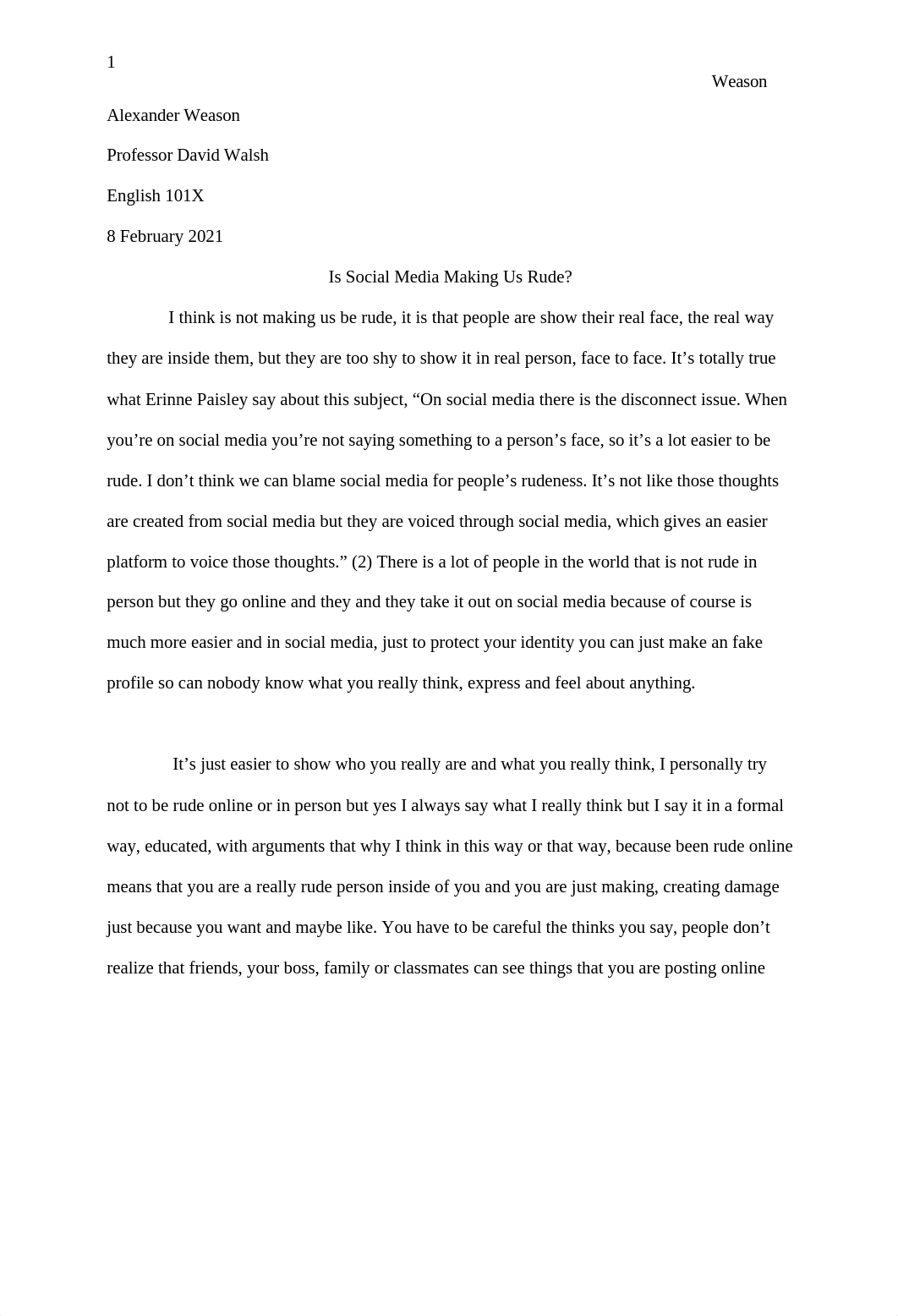 Essay Is Social Media Making Us Rude? Alexander Weason.docx_dvxa2474pzs_page1