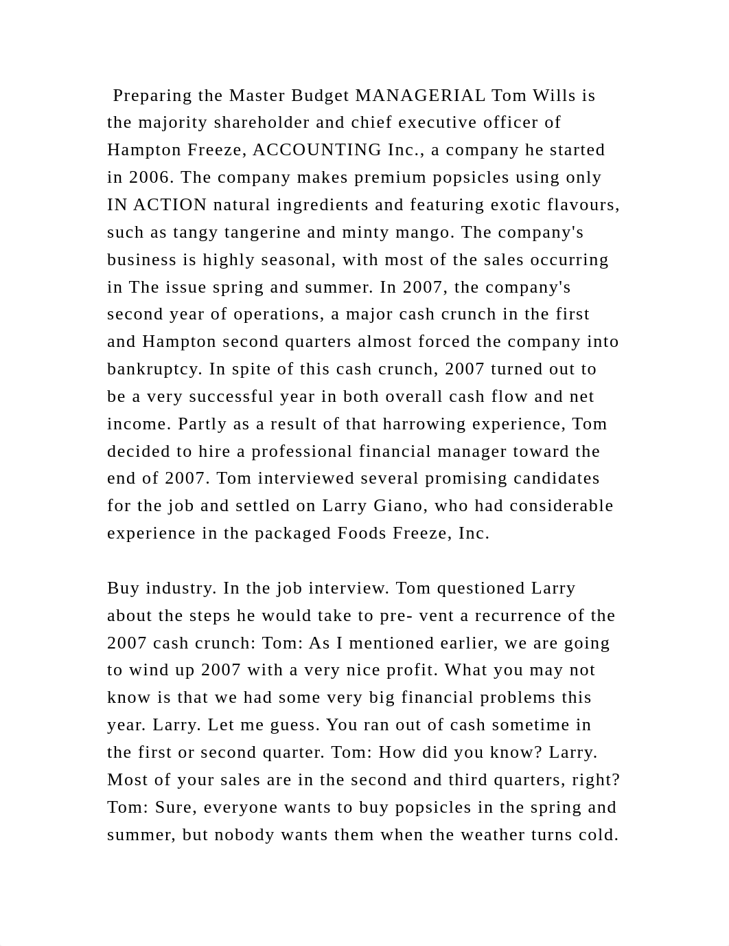 Preparing the Master Budget MANAGERIAL Tom Wills is the majority shar.docx_dvxbuageofe_page2