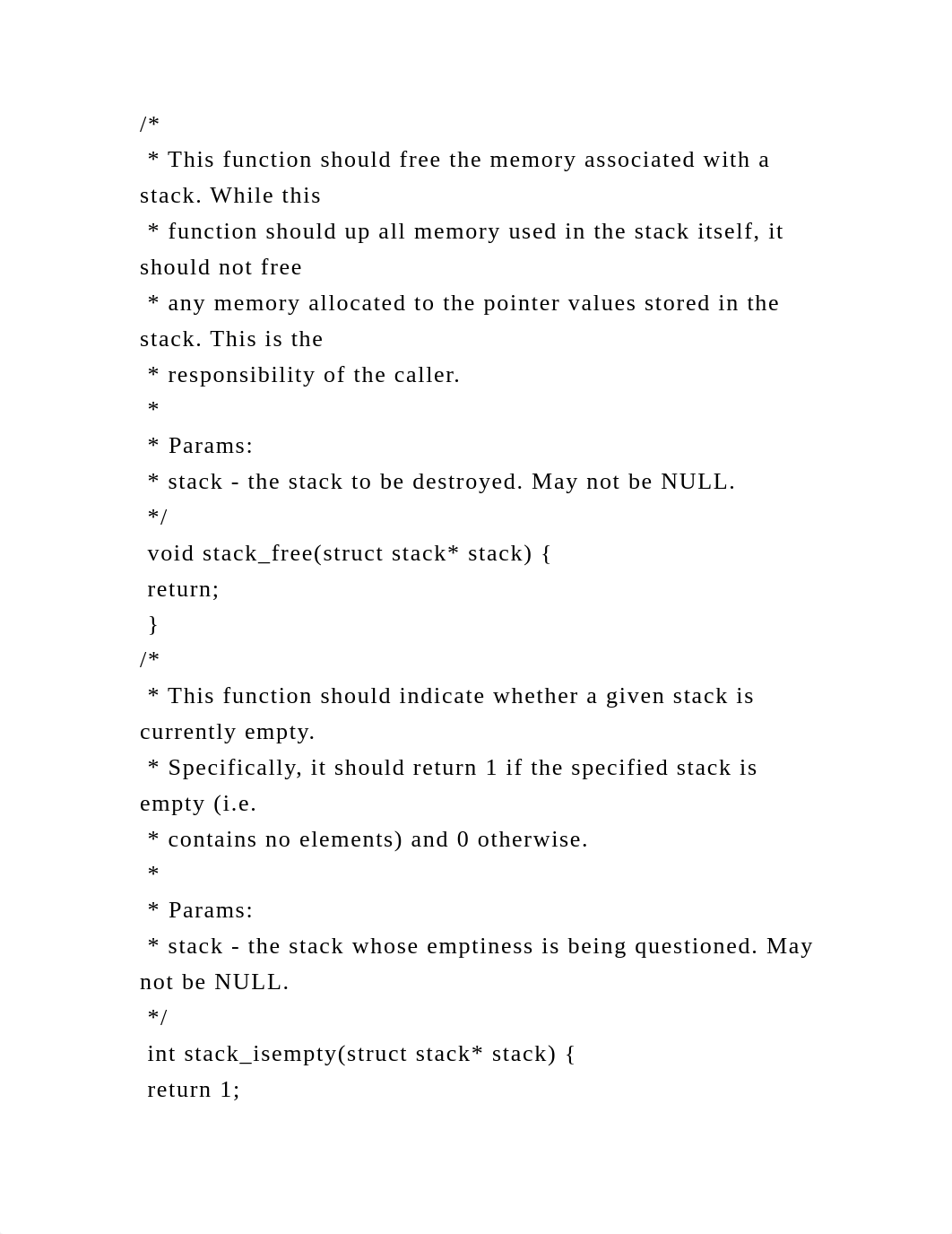 Please complete the following functions in stack.c using C. ----.docx_dvxbyuynlq5_page3