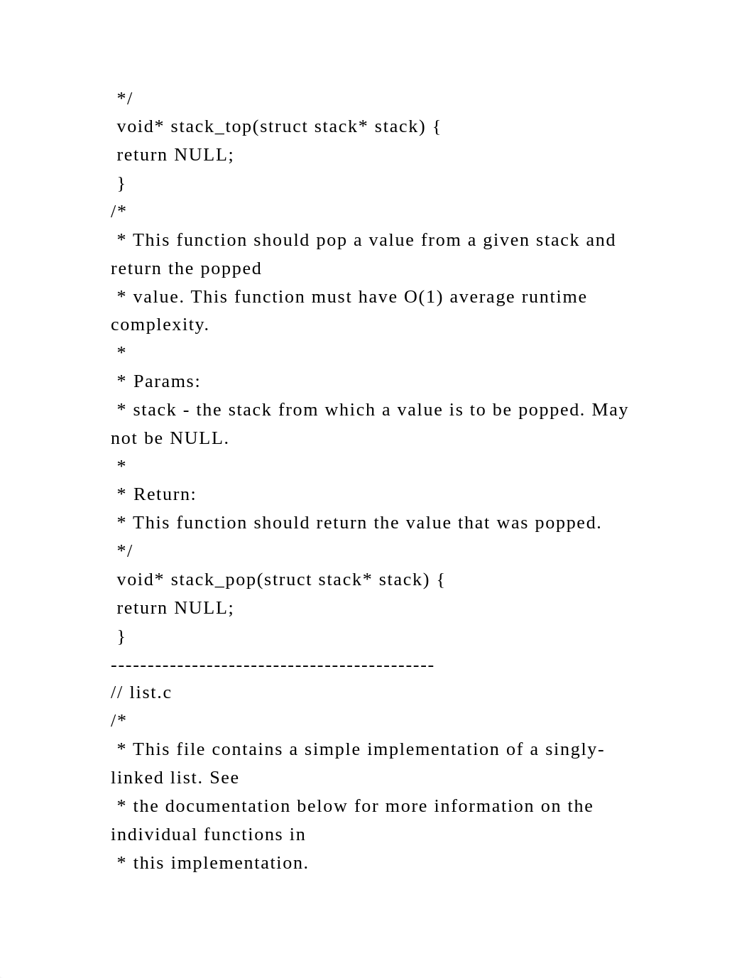 Please complete the following functions in stack.c using C. ----.docx_dvxbyuynlq5_page5