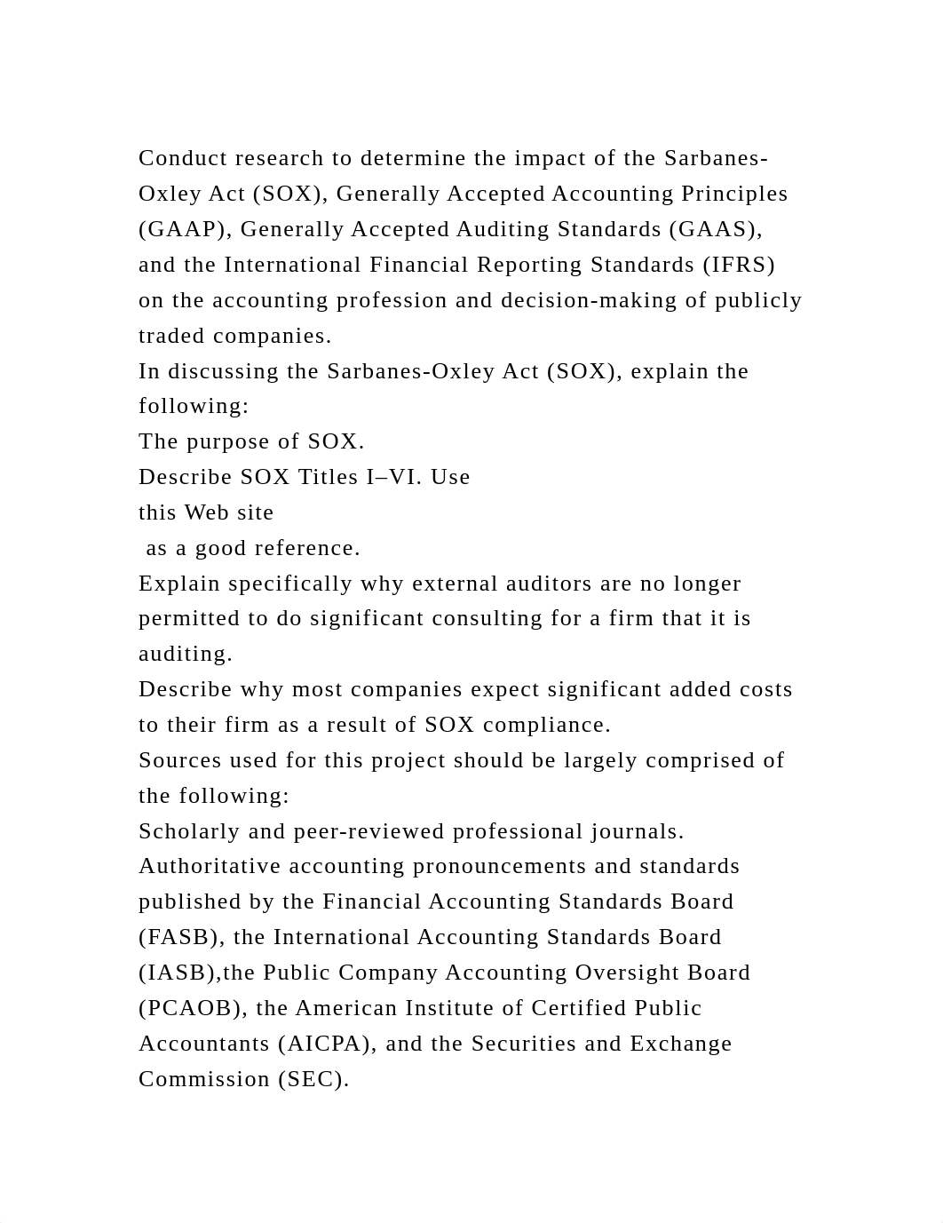 Conduct research to determine the impact of the Sarbanes-Oxley Act (.docx_dvxqiew1mn5_page2