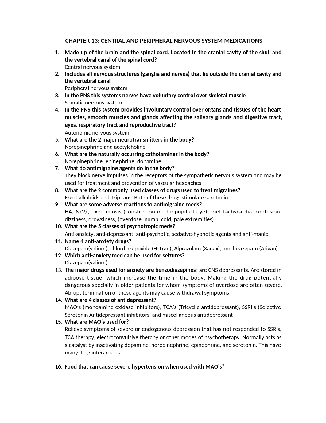 CHAPTER 13 CENTRAL AND PERIPHERAL NERVOUS SYSTEM MEDICATIONS_dvyfyq4wn73_page1