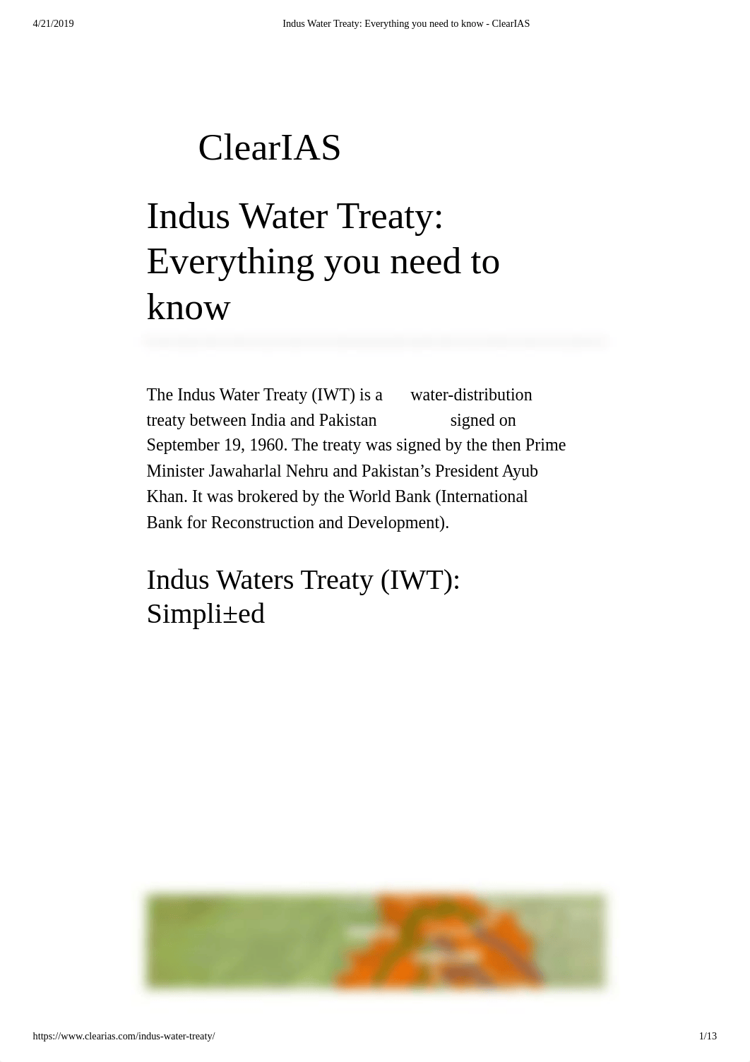 Indus Water Treaty_ Everything you need to know - ClearIAS.pdf_dvytj4mr2g9_page1