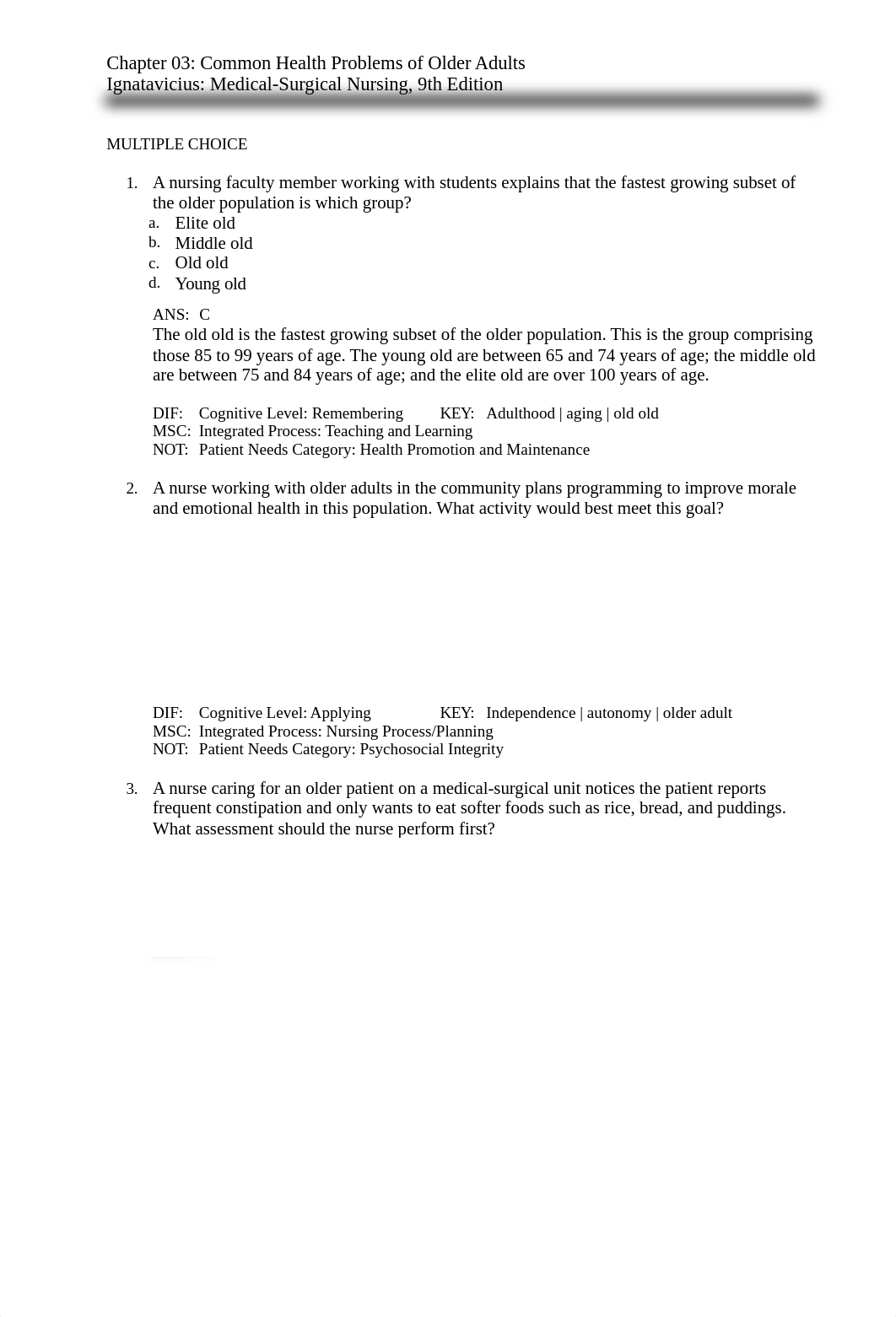 3 sample Test bank Medical Surgical Nursing Concepts for Interprofessional Collaborative Care 9th Ed_dvytypm96ln_page1