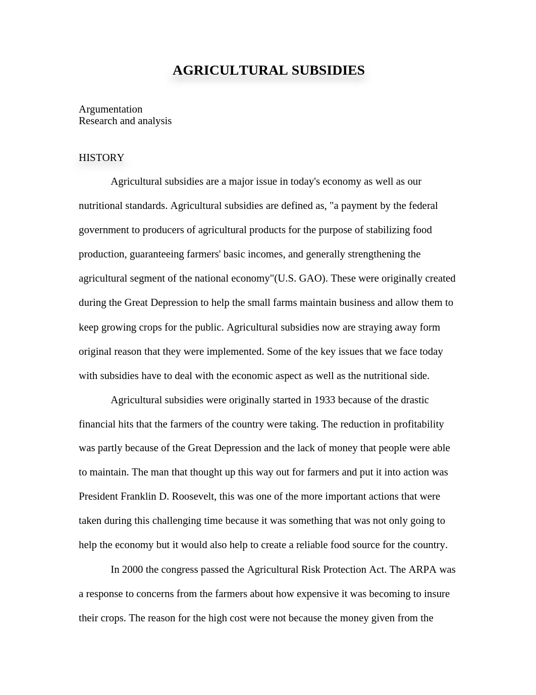 AGRICULTURAL SUBSIDIES - Research Analysis Paper_dvyx64pljfu_page1