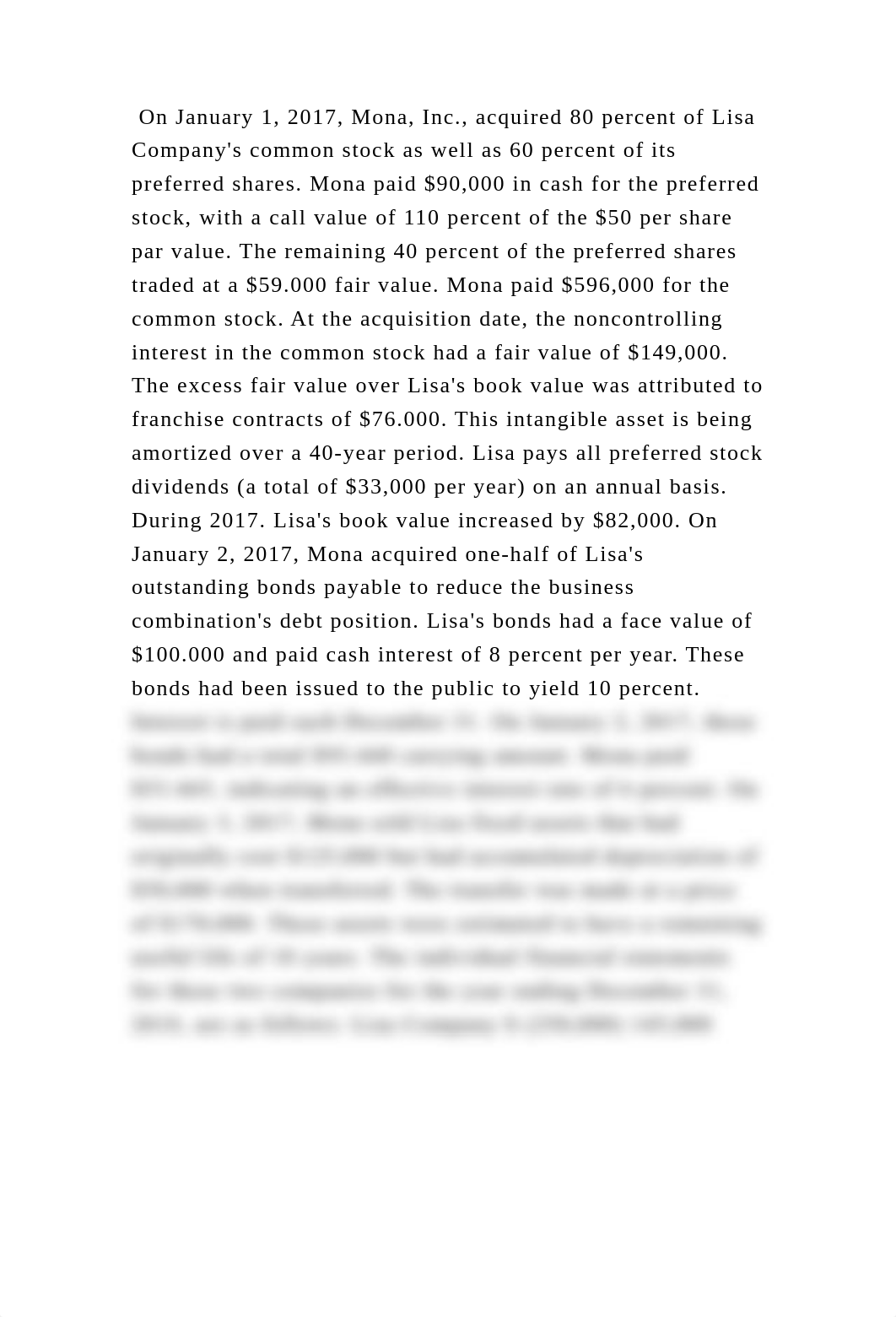 On January 1, 2017, Mona, Inc., acquired 80 percent of Lisa Companys.docx_dvyxbvcceda_page2