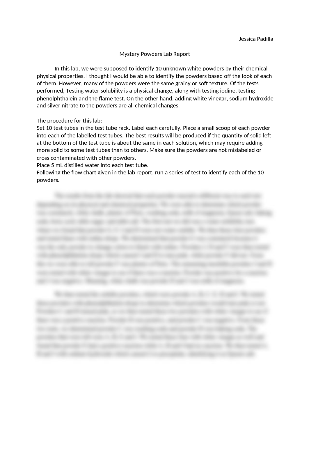 Mystery Powder Lab Report.docx_dvz0t293f71_page1