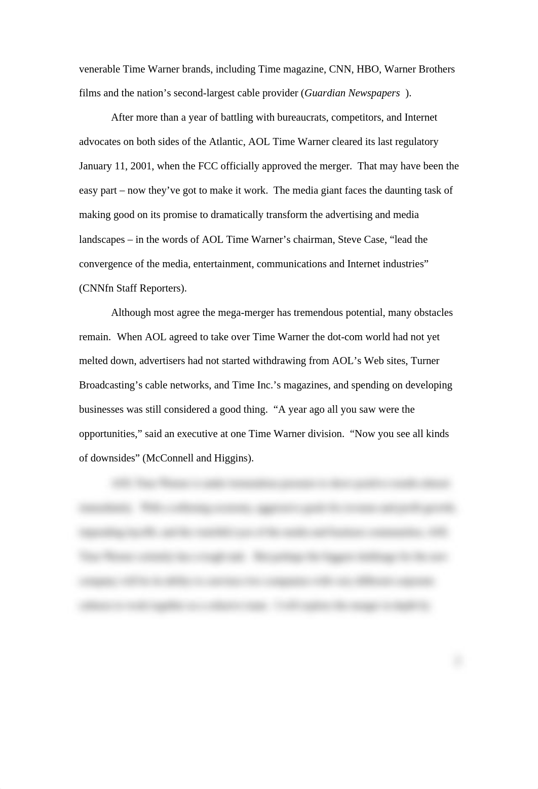 AOL Time Warner Final Paper-Marena Bronson_dvz47329prn_page2