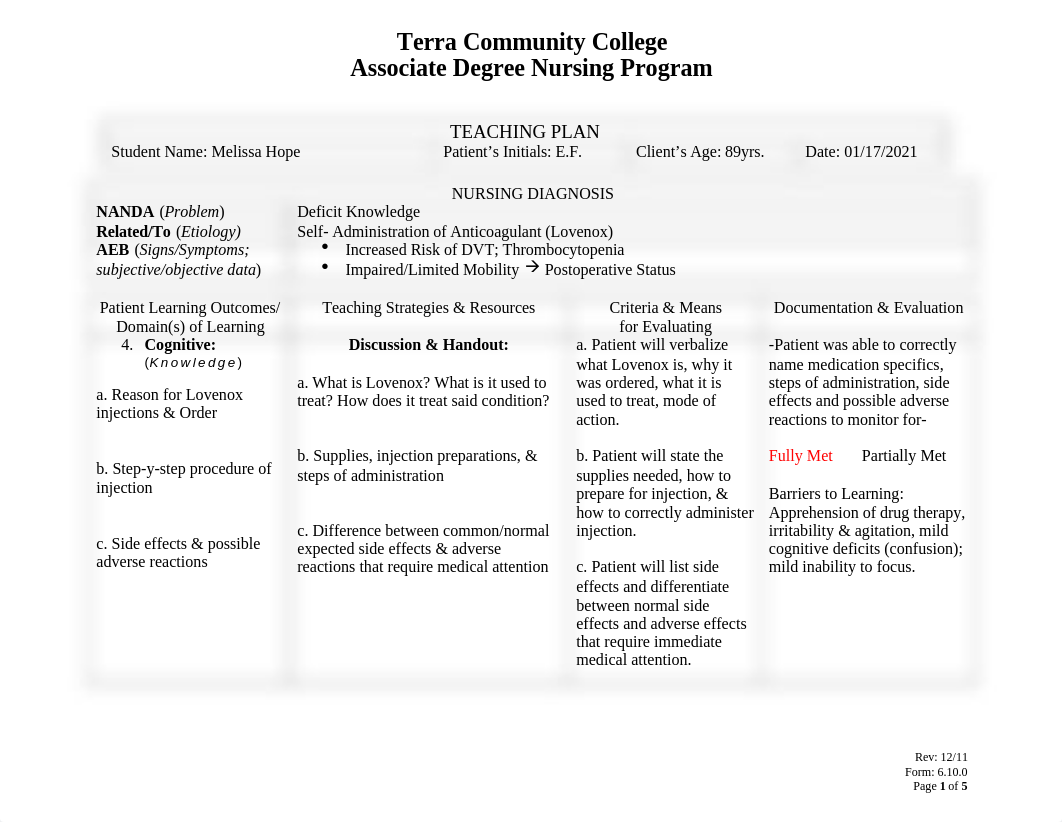 MSll Teaching Plan_ Lovenox.doc_dvzoi6bl0dx_page1