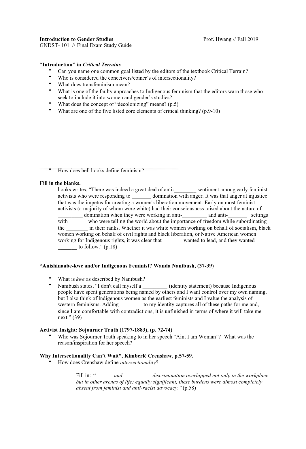 GNDST 101 Final Take-Home Study Guide F2019.pdf_dvzvlbk9kga_page1