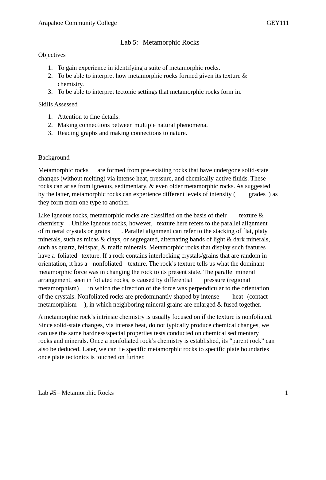 Lab ^N5 - Metamorphic Rocks.pdf_dw0vr95p4vm_page1