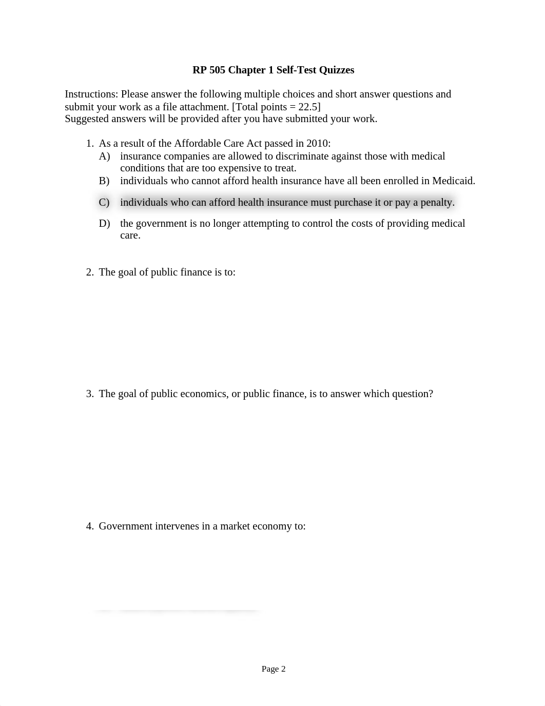 Chapter 01- Why Study Public Finance_Quiz.doc_dw11ll8sk2v_page2