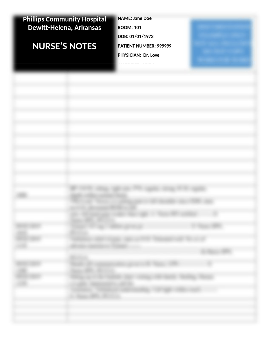 PNP 109 Nurses Notes - Beginning of Physical Assessment, Vital Signs, Pain (2).docx_dw13m9c2dw5_page1