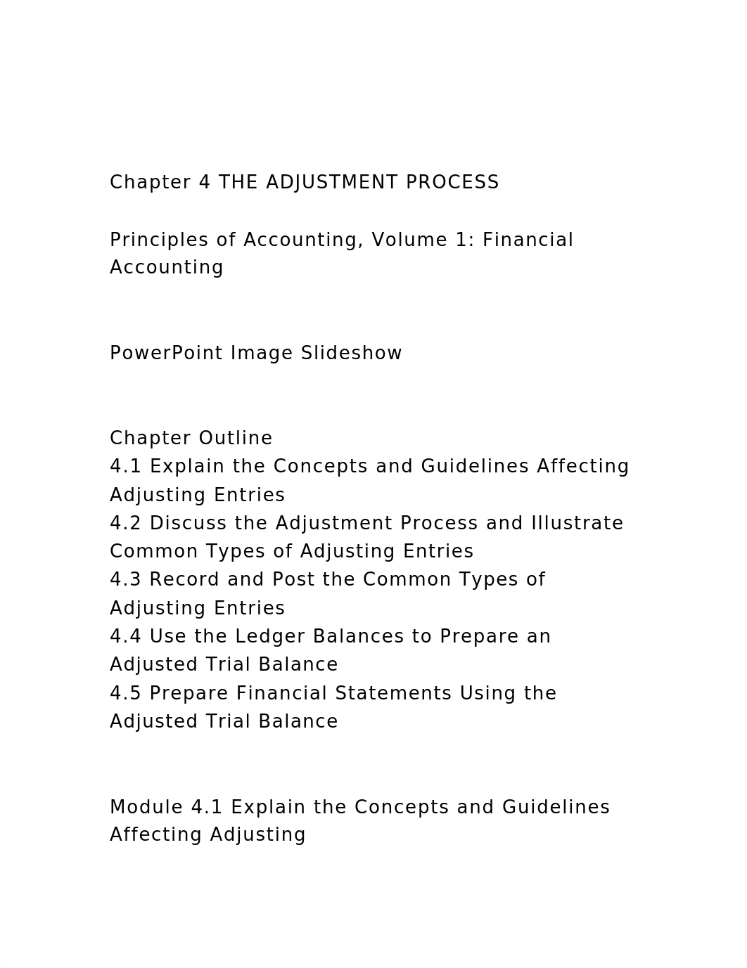 Chapter 4 THE ADJUSTMENT PROCESSPrinciples of Accounting, Vo.docx_dw1bpup07jd_page2