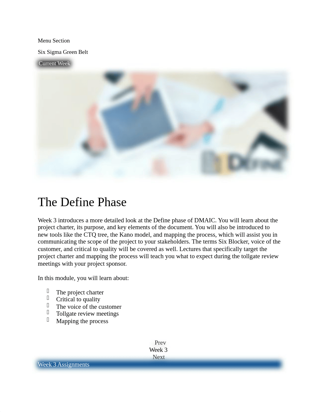 Villanova University - Six Sigma Green Belt - Week 3 - The DEFINE Phase.docx_dw29vzuc80r_page1