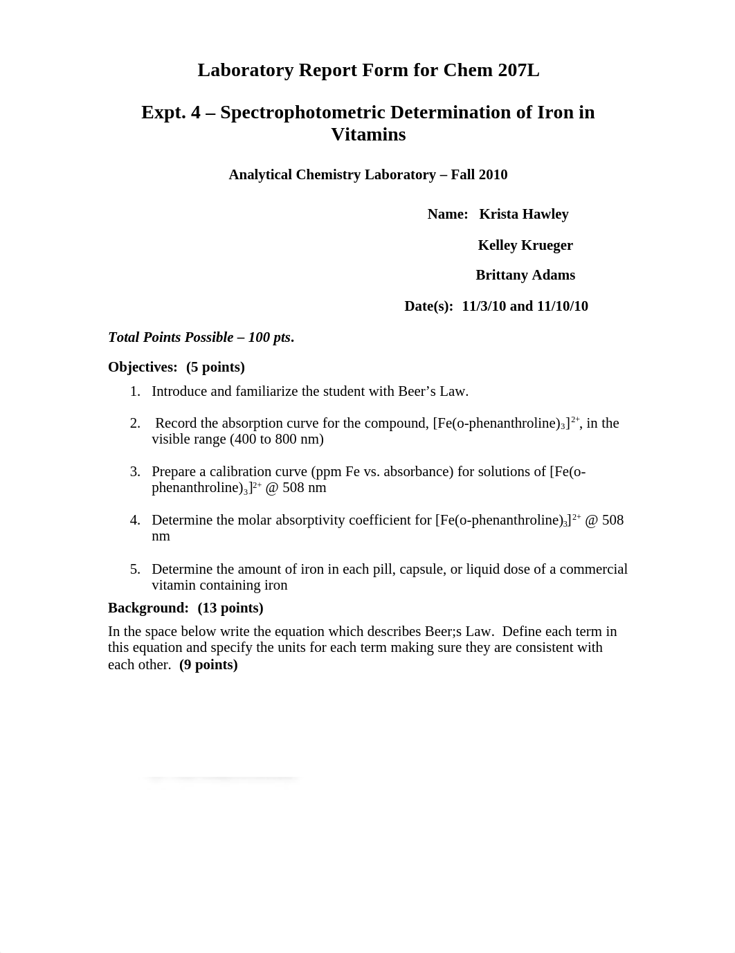 Experiment 4-Spectrophotometric Determination of Iron in Vitamins_dw2sqjpkr1v_page1