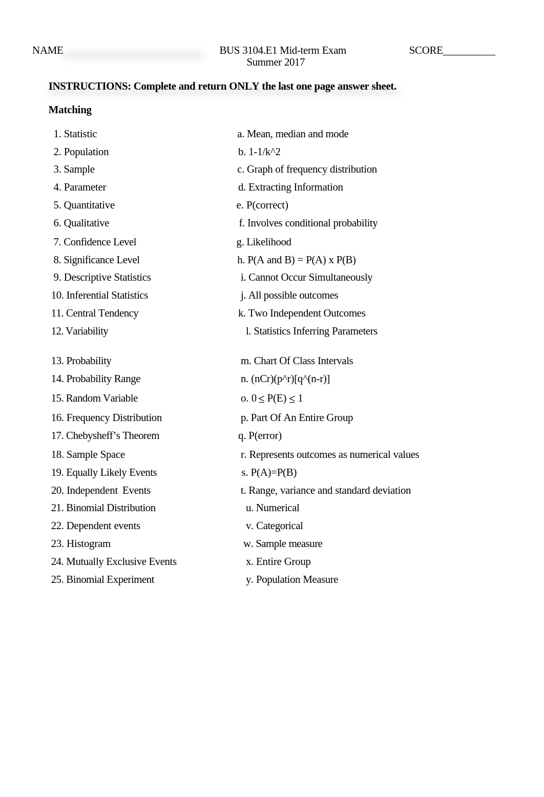 MIDTERM EXAM - STATS Bus3104.E1MidtmSum17.doc_dw2vghash9m_page1