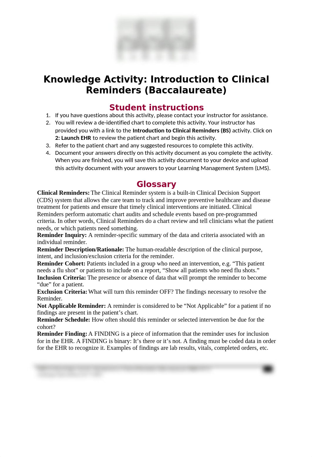 Intro to Clinical Reminders - Clinical Decision Support Audit.docx_dw40lcp23x8_page1