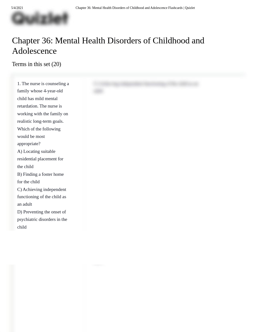 Chapter 36_ Mental Health Disorders of Childhood and Adolescence Flashcards _ Quizlet.pdf_dw42dn7sns3_page1