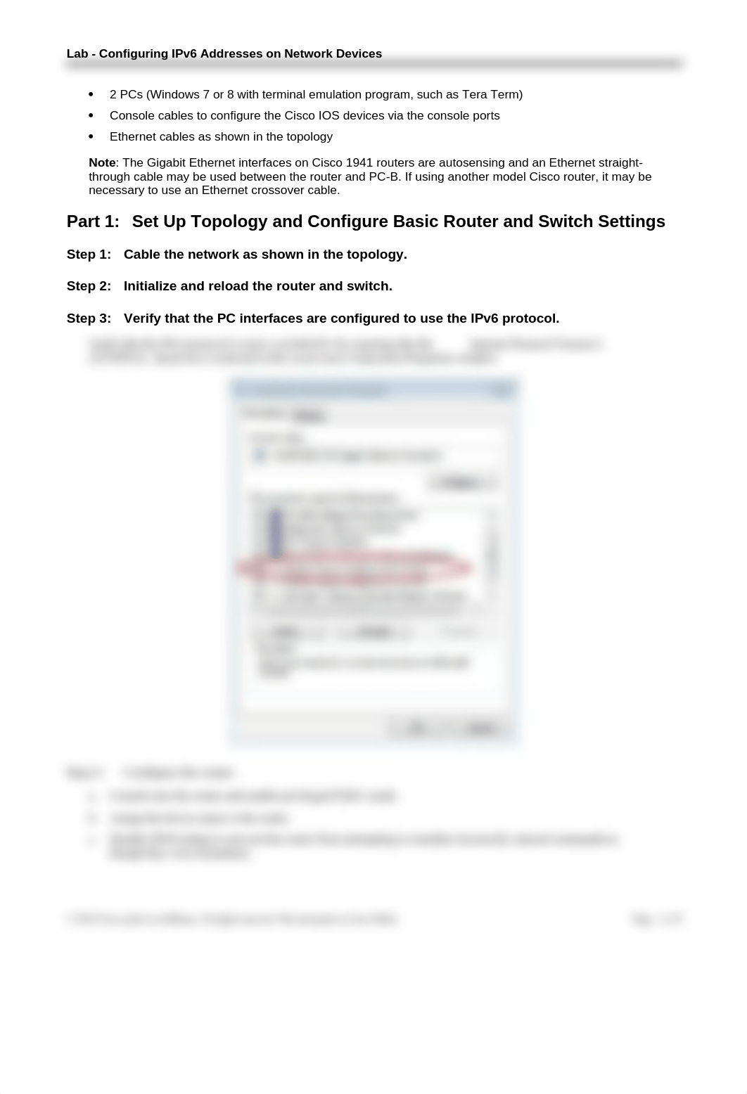 7.2.5.4 Lab - Configuring IPv6 Addresses on Network Devices Snyder.docx_dw4633og6c5_page2