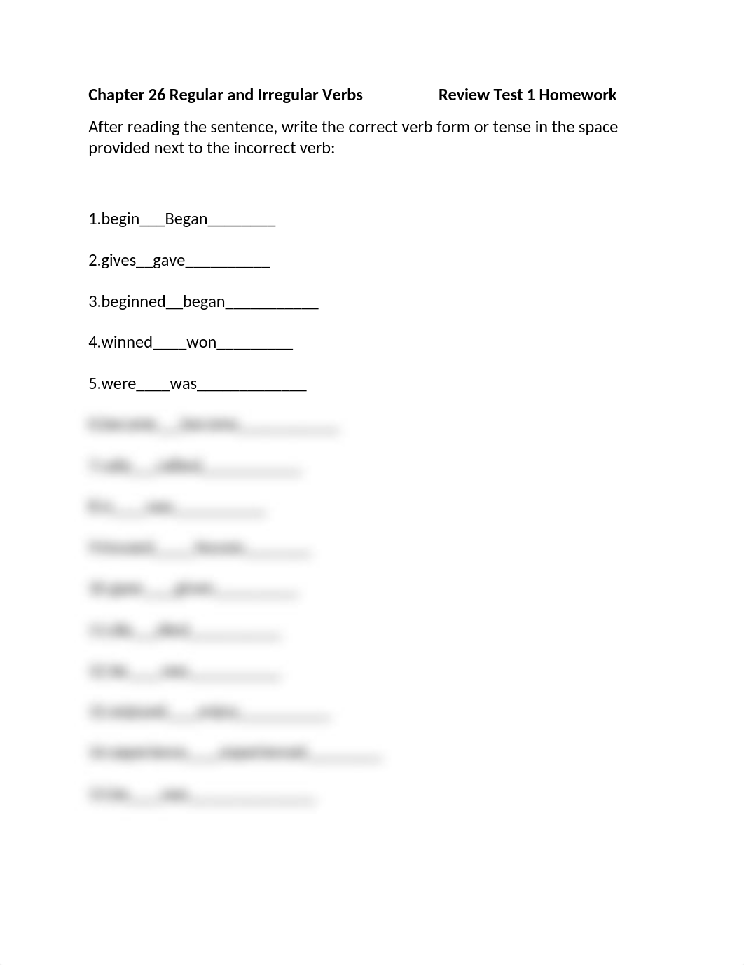 Chapter 26 Regular and Irregular VerbsReview Test 1 Homework.docx_dw57d6h0qqm_page1