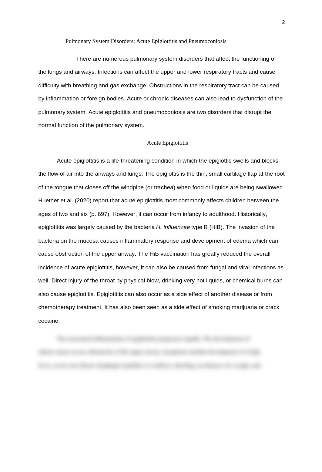 NUR 309 Week 8 Assignment_Pulmonary System Disorders Acute Epiglottitis and Pneumoconiosis.docx_dw5mb5ly953_page2